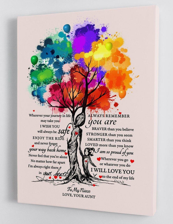 To My Niece - From Aunt - Hard Time Framed Canvas Gift AN003 - DivesArt LLC